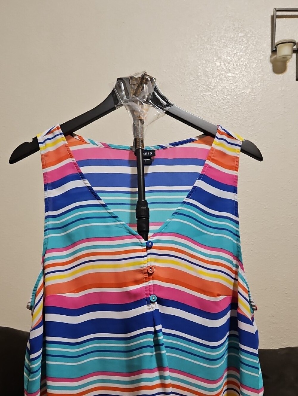 torrid Multicolor Striped V-Neck Sleeveless Camisole - Picture 2 of 7